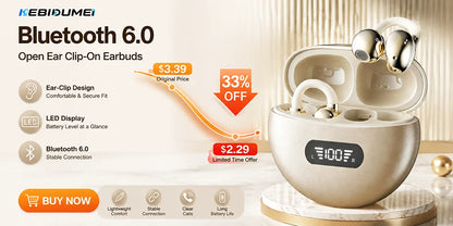 Kebidumei — Headset Gamer Bluetooth 5.3 com ANC