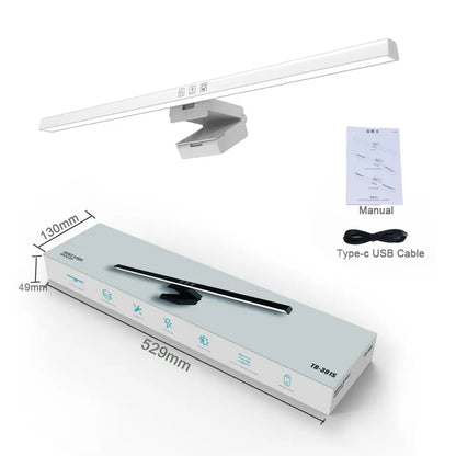 Luminária de Monitor Light Bar 50cm – Barra de Luz LED com Escurecimento Contínuo e Anti-Reflexo