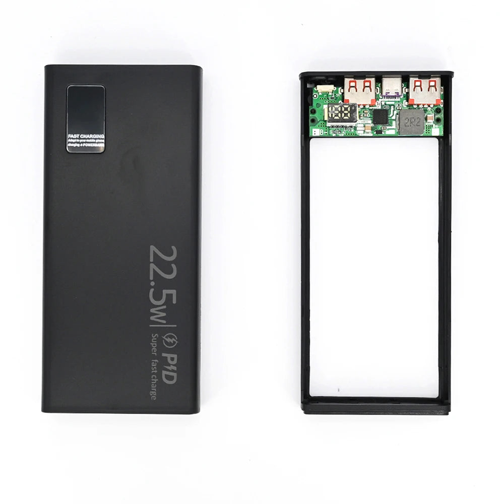 Kit Power Bank DIY diymore 20000mAh 22.5W com Display Digital para 2x Células 1260110