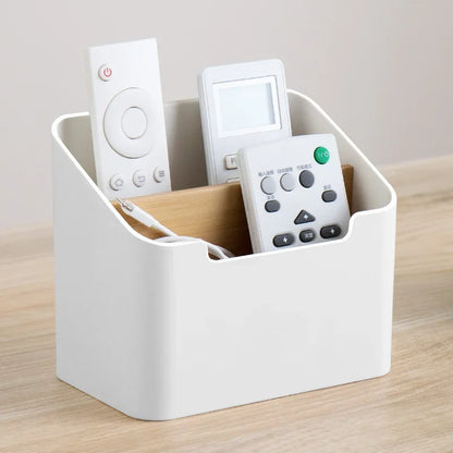 Organizador de Mesa Multifuncional com Divisórias – Porta Controle Remoto, Maquiagem e Lenços