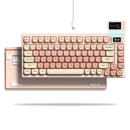 Teclado Mecânico Gamer Womier 75% – Tela OLED Integrada, Layout Gasket Mounted, Keycaps PBT Pudding, RGB Backlit e Switch Full Hot-Swappable