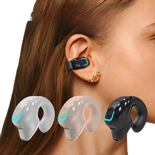 Fone Bluetooth Open-Ear Clip — TWS com Microfone