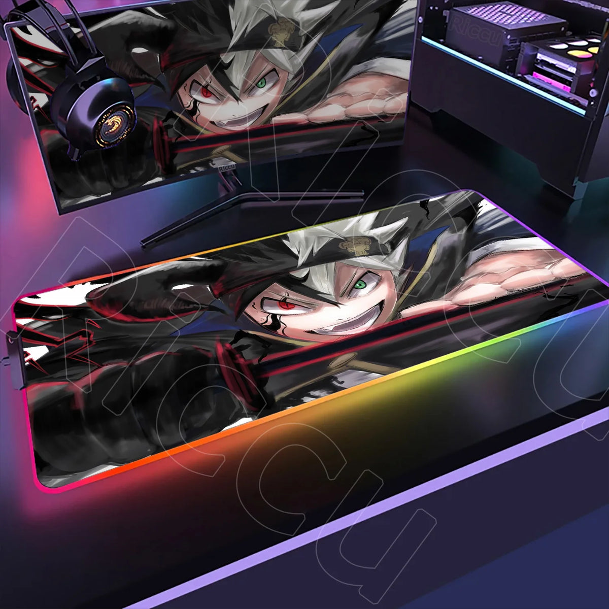 Riccu — Desk Mat RGB Gamer XXL 900 × 400 mm