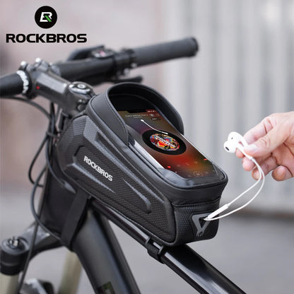 Bolsa de Quadro para Bicicleta ROCKBROS Impermeável com Suporte de Celular