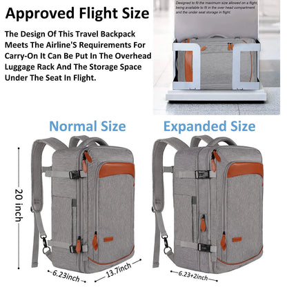 Mochila de Viagem Expansível Tipo Mala MOZHI (Acompanha 4 Organizadores)