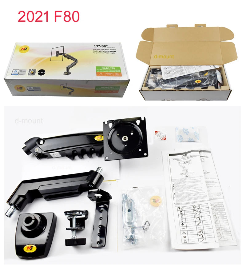 Suporte Articulado para Monitor com Pistão a Gás NB F80 (17" a 30")