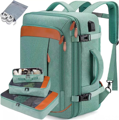 Mochila de Viagem Expansível Tipo Mala MOZHI (Acompanha 4 Organizadores)