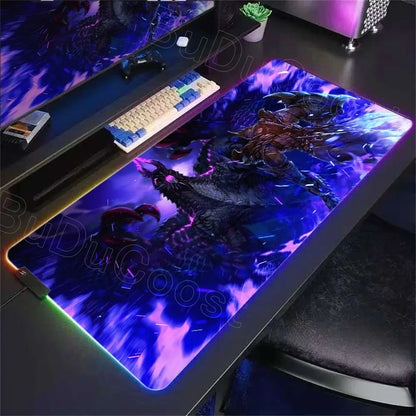 Desk Mat RGB Gamer — Mouse Pad XXL com Iluminação LED