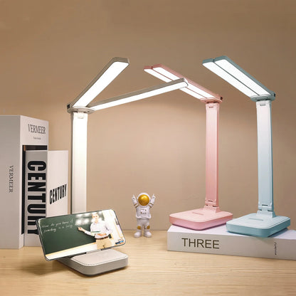 Luminária de Mesa LED Articulada – Touch Screen, 3 Tons de Luz e Bateria Recarregável
