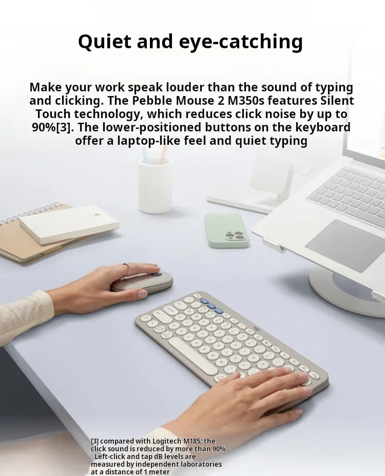 Logitech Pebble 2 Combo — Teclado e Mouse Sem Fio