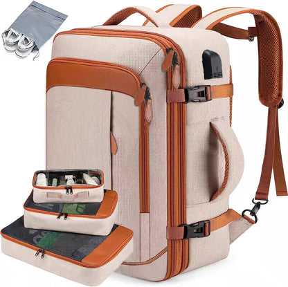 Mochila de Viagem Expansível Tipo Mala MOZHI (Acompanha 4 Organizadores)