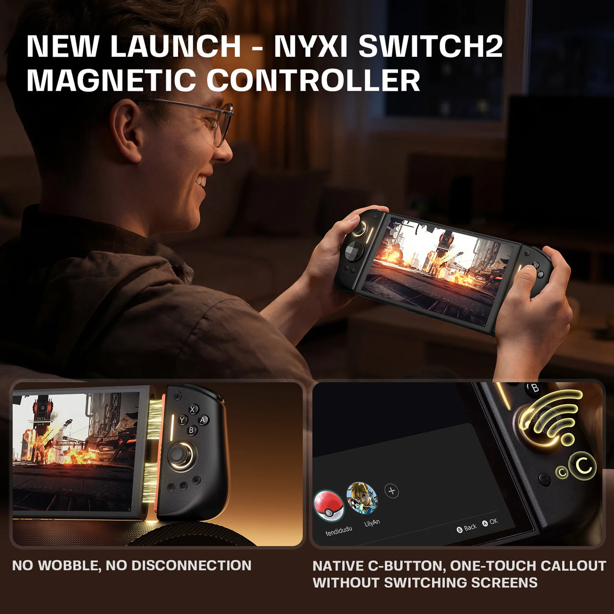 NYXI Hyperion 3 — JoyPad Sem Fio para Switch 2