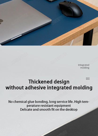 Mousepad grande para escritório, protetor de mesa em couro PU impermeável, ideal para teclado, jogos e acessórios de PC.