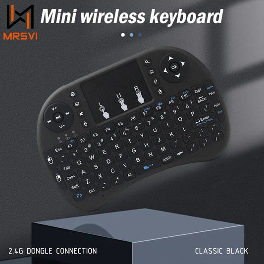 MRSVI i8 — Mini Teclado Sem Fio 2.4G com Touchpad