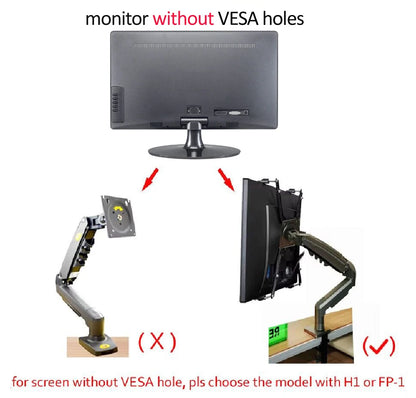 Suporte Articulado para Monitor com Pistão a Gás NB F80 (17" a 30")