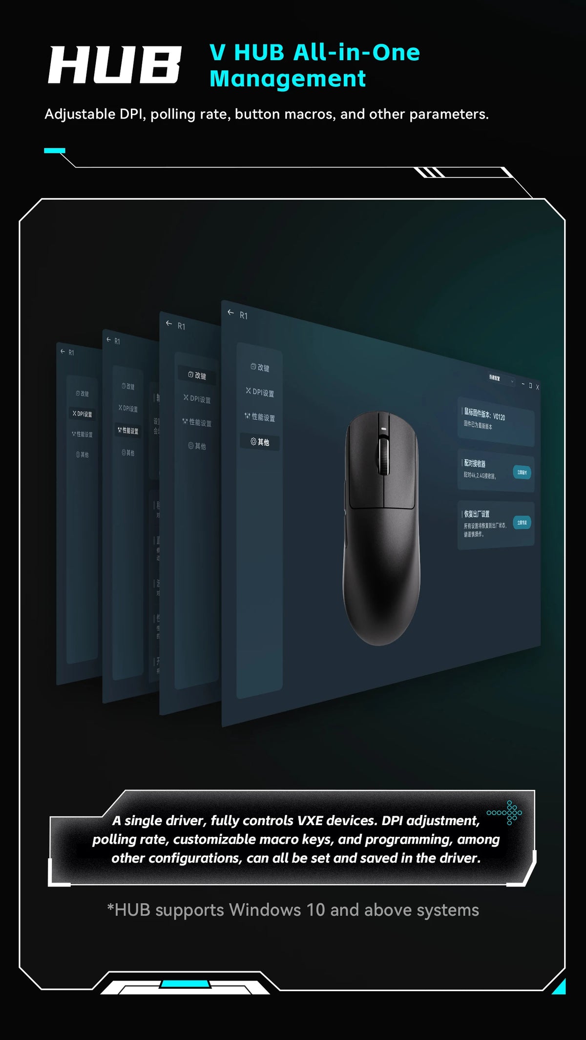 ATK VXE Dragonfly R1 — Mouse Gamer Sem Fio Tri-Mode