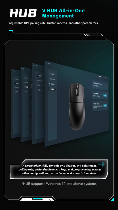 ATK VXE Dragonfly R1 — Mouse Gamer Sem Fio Tri-Mode