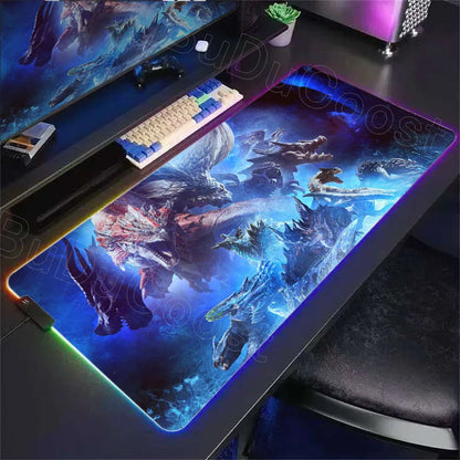 Desk Mat RGB Gamer — Mouse Pad XXL com Iluminação LED
