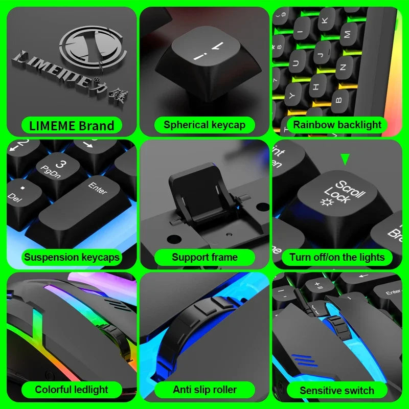 NG GTX350 — Combo Teclado e Mouse Gamer com LED
