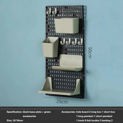 Kit Pegboard Organizador de Parede Modulável – Painel de Ferramentas e Utensílios para Cozinha, Banheiro e Oficina