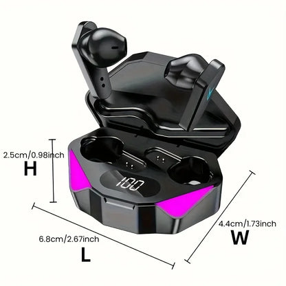 X15 TWS — Fone Bluetooth 5.3 Gamer com Display LED