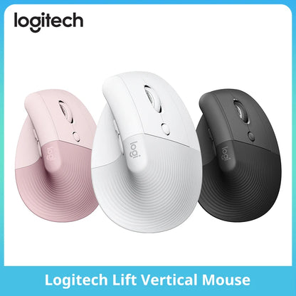 Mouse Vertical Ergonômico Logitech Lift Sem Fio Bluetooth com 4.000 DPI