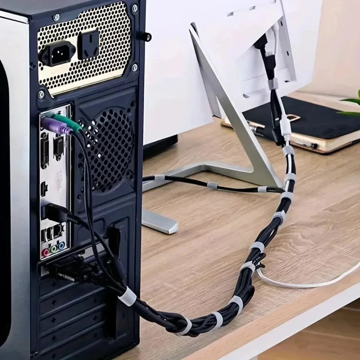 Organizador de Cabos com Velcro 3M — Abraçadeira Reutilizável