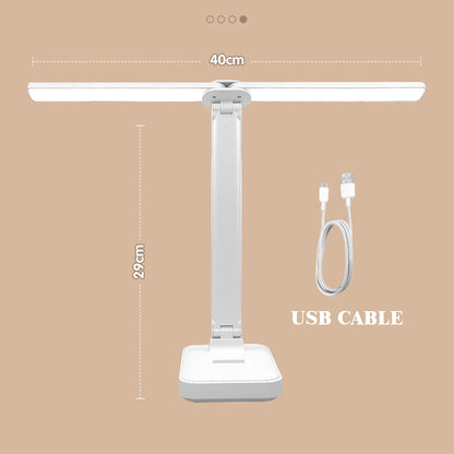 Luminária de Mesa LED Articulada – Touch Screen, 3 Tons de Luz e Bateria Recarregável
