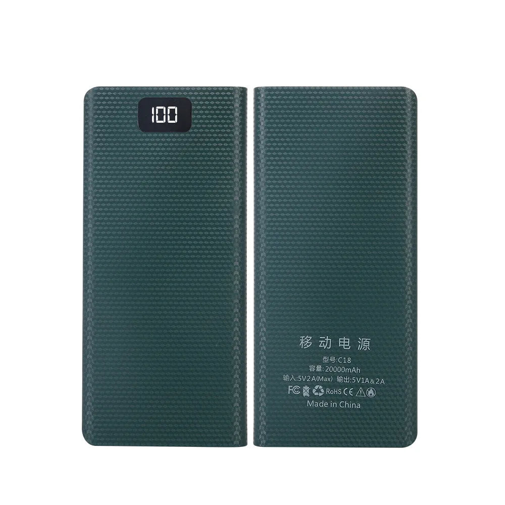 Case Power Bank DIY kebidumei C18 para 8 Baterias 18650 com Display LCD e Lanterna LED