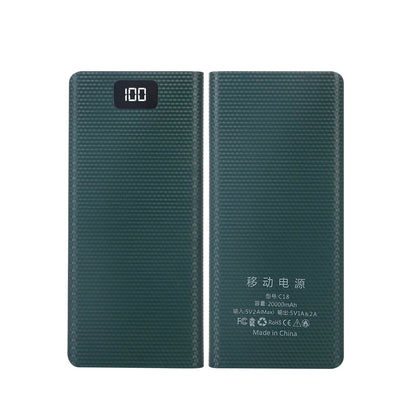 Case Power Bank DIY kebidumei C18 para 8 Baterias 18650 com Display LCD e Lanterna LED