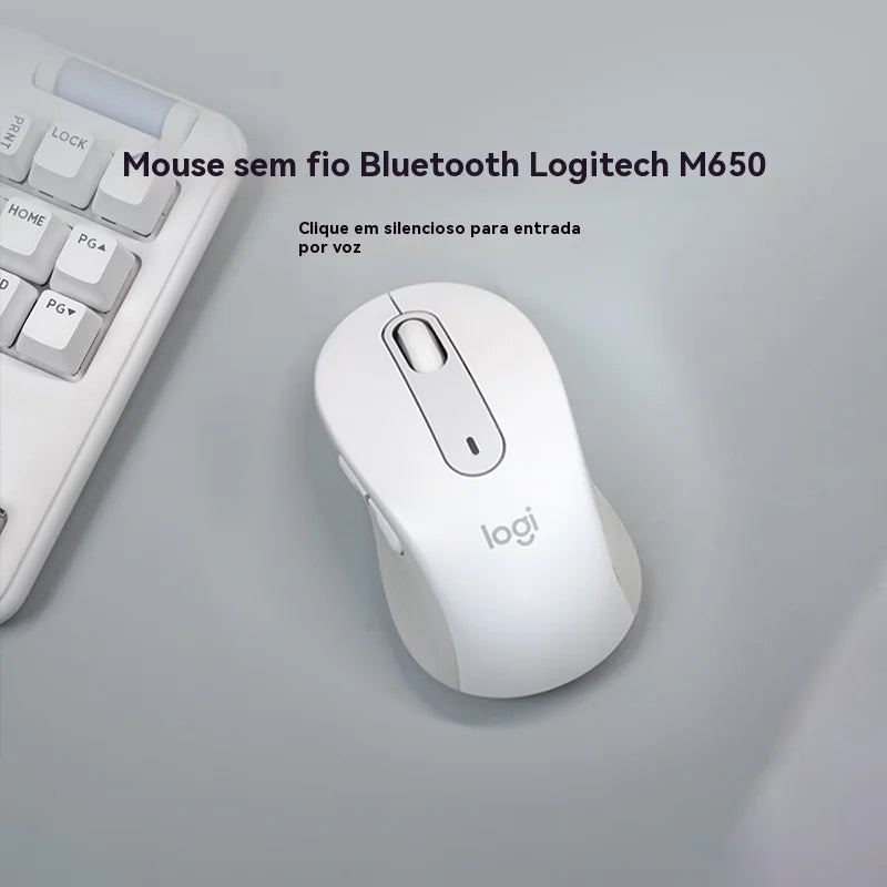 Logitech M650 / M650L — Mouse Ergonômico Sem Fio