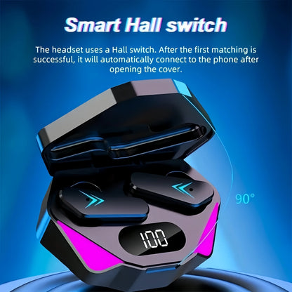 X15 TWS — Fone Bluetooth 5.3 Gamer com Display LED