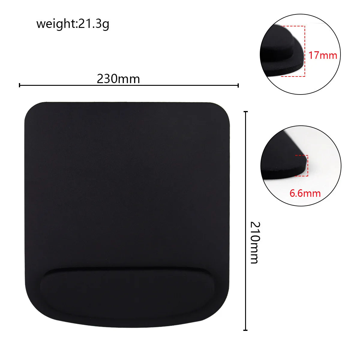 Mousepad para jogos de computador, ecológico, ergonômico, com apoio para o pulso, cor sólida, confortável, ideal para uso no escritório.