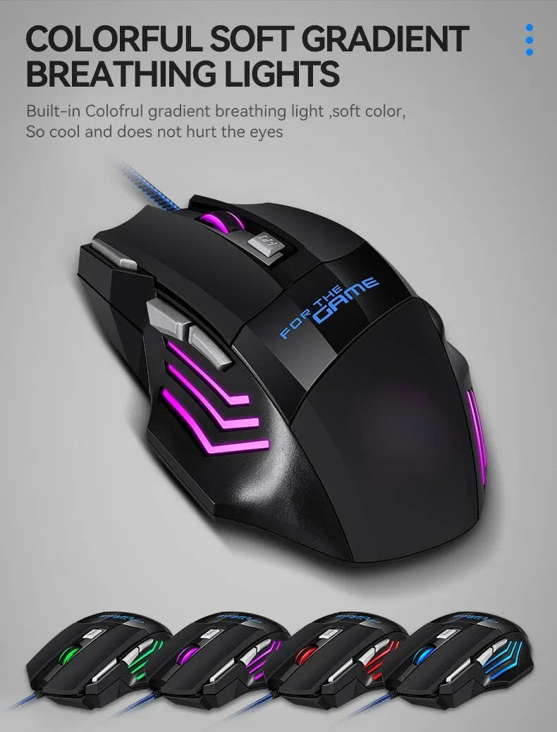 Mouse Gamer RGB 5500 DPI — 7 Botões