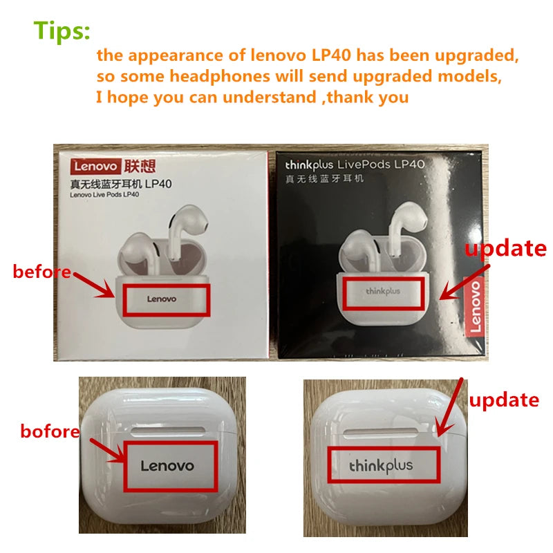 Lenovo LP40 — Fone Bluetooth TWS