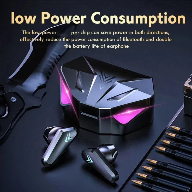 X15 TWS — Fone Bluetooth 5.3 Gamer com Display LED