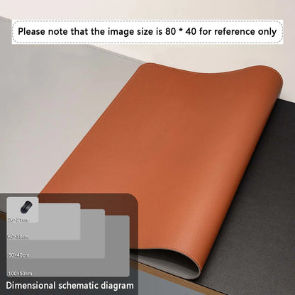 Mousepad grande para escritório, protetor de mesa em couro PU impermeável, ideal para teclado, jogos e acessórios de PC.