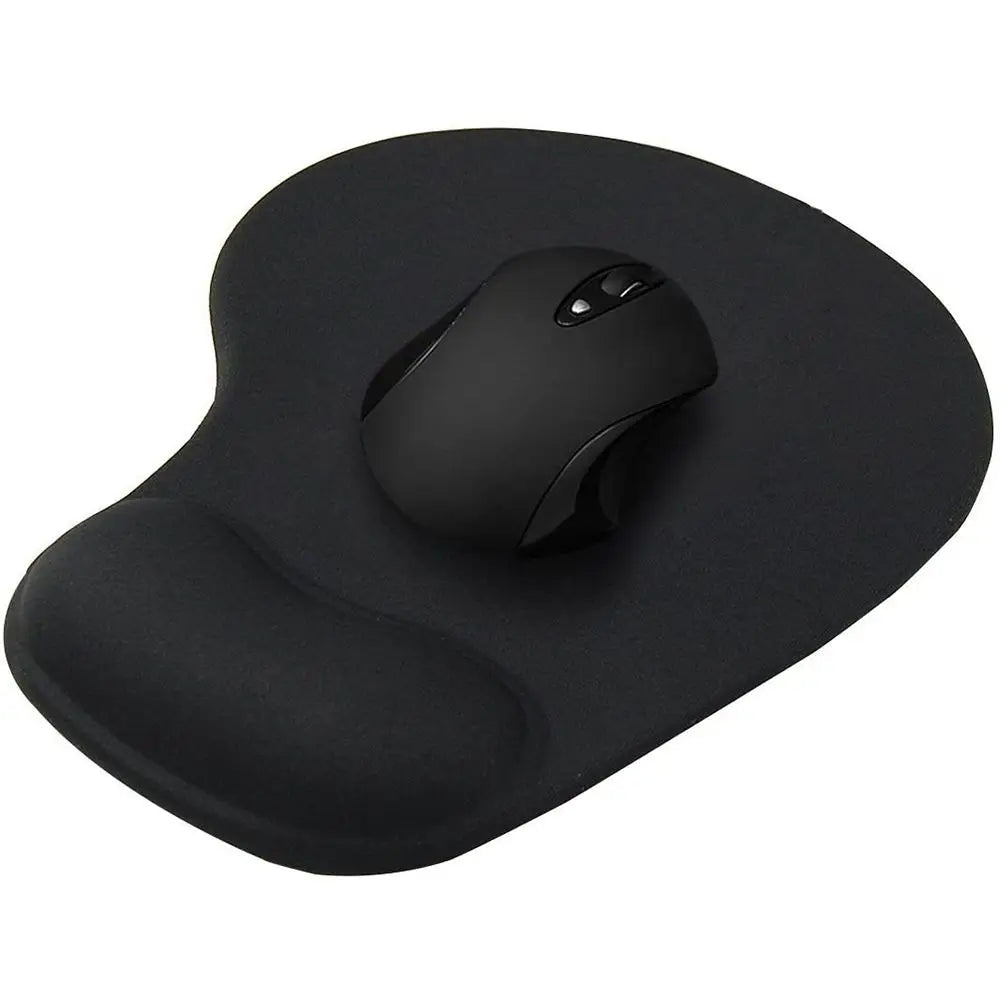 Mousepad ergonômico com apoio de pulso, confortável e antiderrapante, para PC e laptop.