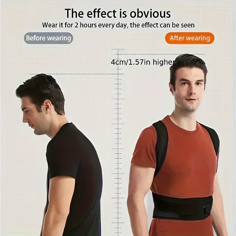 Corretor de Postura Anticifose e Treinador Ergonomico para Sentar
