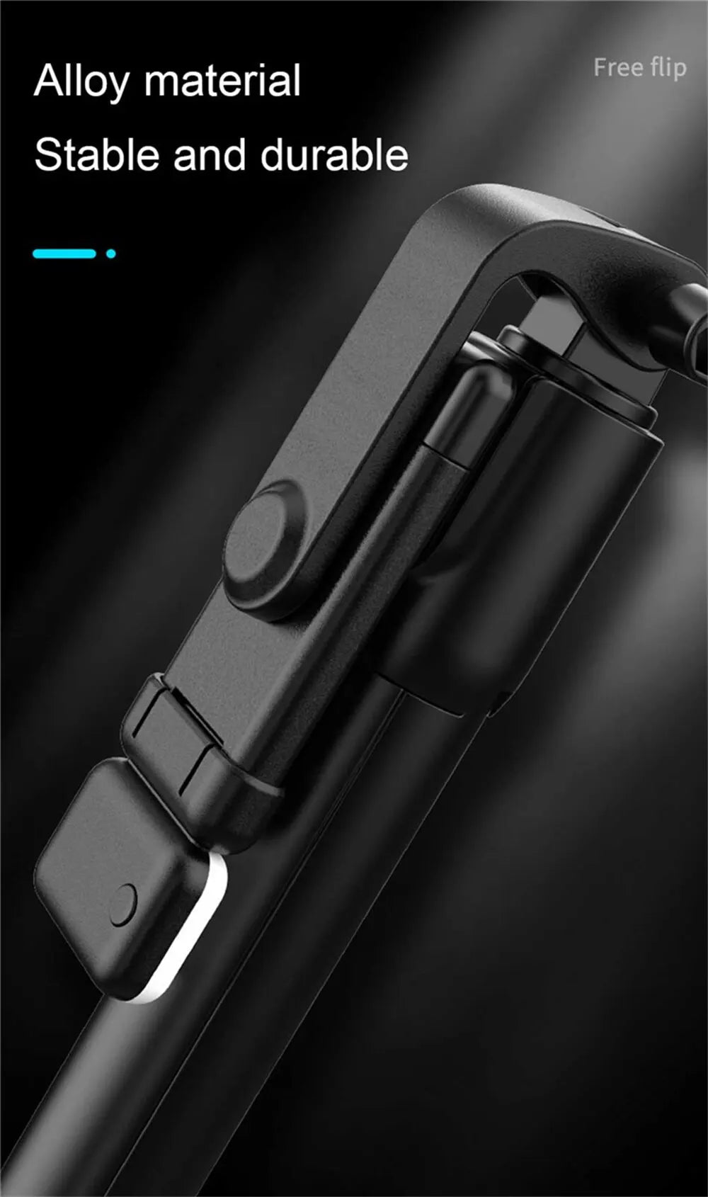 AILEHKUO R1 — Bastão de Selfie com Tripé, Bluetooth e Luz LED