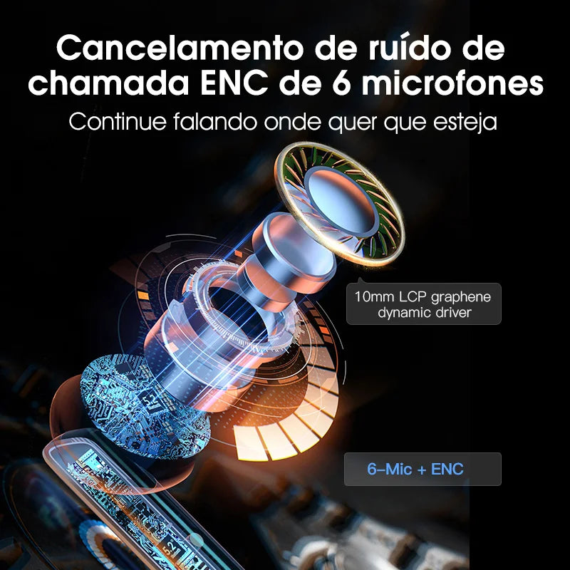QCY HT05 MeloBuds ANC — Fone TWS Bluetooth 5.2 com ANC