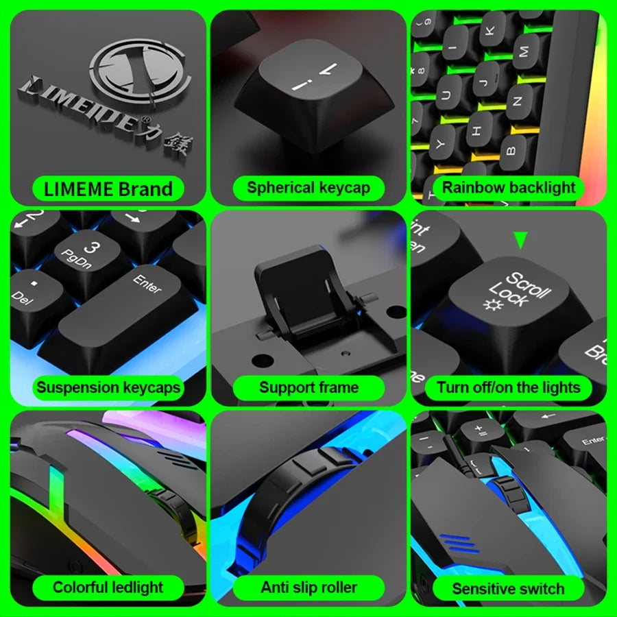 NG GTX350 — Combo Teclado e Mouse Gamer com LED