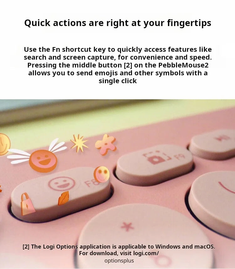 Logitech Pebble 2 Combo — Teclado e Mouse Sem Fio