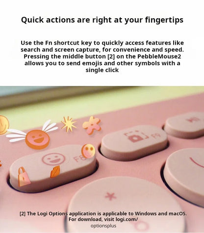Logitech Pebble 2 Combo — Teclado e Mouse Sem Fio