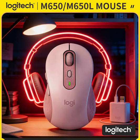 Logitech M650 / M650L — Mouse Ergonômico Sem Fio