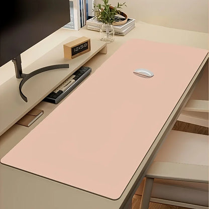 1 unidade de tapete de rato grande em couro sintético, antiderrapante e impermeável, ideal para escritório e mesa. Fácil de limpar.