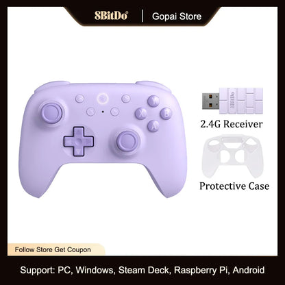 Controle Gamer 8BitDo Ultimate 2C Sem Fio 2.4G com Hall Effect para PC