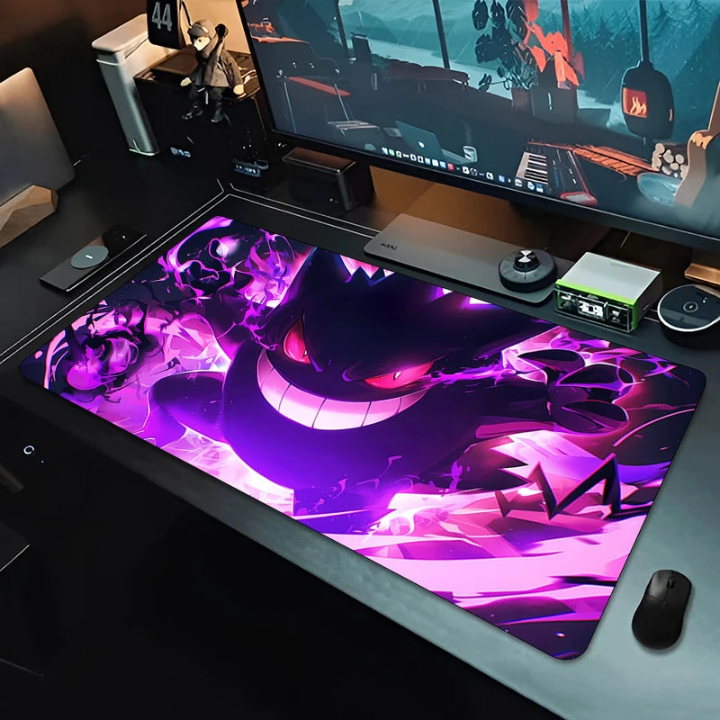 Mousepad grande para jogos, teclado gamer, tapete de rato P-Pokemons para mesa, tapete de mesa Speed, tapete de PC Kawaii Anime G-Gengars