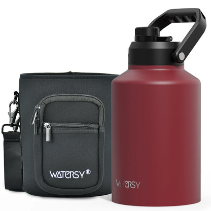 Garrafa Térmica Industrial Watersy em Inox 304 com Isolamento Multicamadas e Bolsa Tática (1.8L / 2.5L / 3.7L)