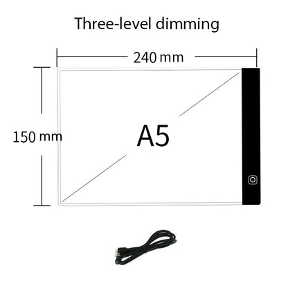 Mesa de Luz LED para Desenho e Decalque – Prancheta Digital Regulável em 3 Níveis